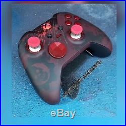 (1) XBOX ONE ELITE WIRELESS CONTROLLER CUSTOM GEARS OF WAR KIT WithRED LED