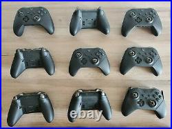 9x Xbox One Elite Series 2 Controller 9 Units in Lot As Is For Parts