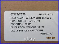 AS IS Lot OF 10 Microsoft Xbox Elite Series 2 Wireless Controller XB GI73