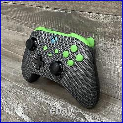 Custom Carbon Fiber & Green Microsoft Xbox Elite Series 2 Controller Xbox One