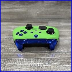 Custom Green And Blue Microsoft Xbox Elite Series 2 Controller