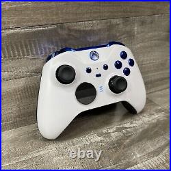 Custom White And Blue Microsoft Xbox Elite Series 2 Controller Xbox One