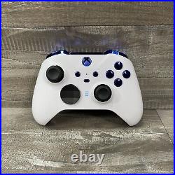 Custom White And Blue Microsoft Xbox Elite Series 2 Controller Xbox One