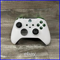 Custom White And Green Microsoft Xbox Elite Series 2 Controller Xbox One
