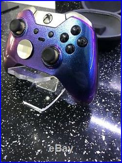 Custom Xbox One Elite Controller Chrome chameleon Purple Blue