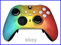 Custom Xbox Series X Elite Series 2 Controller Glossy Chrome Green Gold Red