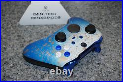 ELITE Custom Painted Blue Fade&GoldXbox One Series 2 Microsoft Controller 1797