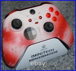 ELITE Custom Painted Red &White Xbox One Series 2 Microsoft Controller 1797 B1