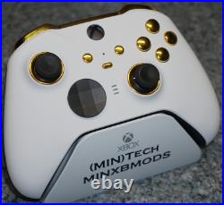 ELITE Custom Soft White & Gold Xbox One Series 2 Microsoft Controller 1797