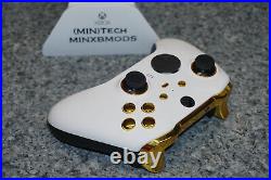 ELITE Custom Soft White & Gold Xbox One Series 2 Microsoft Controller 1797