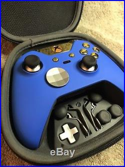 Elite Xbox One 1 Controller Custom BLUE SHELL, GOLD Led, Buttons, ABXY