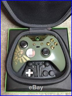 Elite Xbox One 1 ZELDA TRIFORCE Controller Custom Green Paint, Gold Chrome ABXY