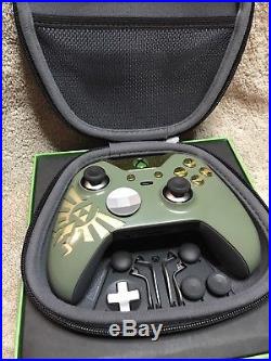 Elite Xbox One 1 ZELDA TRIFORCE Controller Custom Green Paint, Gold Chrome ABXY