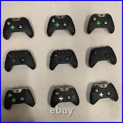 LOT OF 9 XBOX One Elite Model 1698 Black FOR PARTS OR REPAIR #543