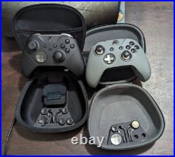 (LOT of 2) Microsoft Xbox Elite Series 1 & 2 Controllers Both used and TESTED