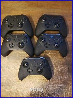 Lot 5-Microsoft Xbox One Elite Wireless Controller Series 2 FOR PARTS OR REPAIR