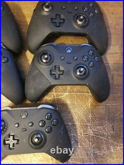 Lot 5-Microsoft Xbox One Elite Wireless Controller Series 2 FOR PARTS OR REPAIR