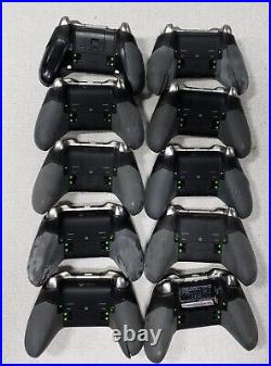 Lot of 10 Microsoft Xbox One Elite 1 Black Controller (Genuine) FOR PARTST