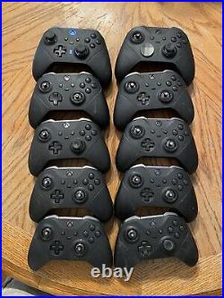 Lot of 10 Microsoft Xbox One Elite Black Series 2 Controller Parts/Repair