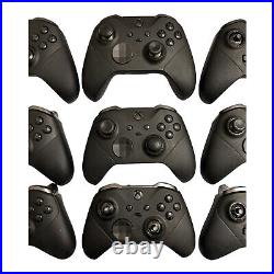 Lot of 9 Xbox One Elite Wireless Controller Series 2 Black DEFECTIVE READ