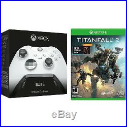 Microsoft Xbox One Elite Platinum White Wireless Controller & Titanfall 2 Bundle