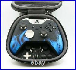 Microsoft Xbox One Elite Rapid Fire Modded Controller withBlue Flame Face Plate