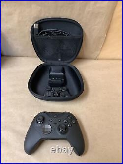 Microsoft Xbox One Elite Series 2 Wireless Controller W Case & Acc In Box -Black