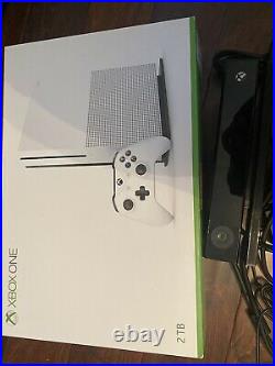 Microsoft Xbox One S 2TB White Console with kinect, elite controller, games lot