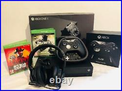 Microsoft Xbox One X 1TB Black Console + elite controller & headset Boxed