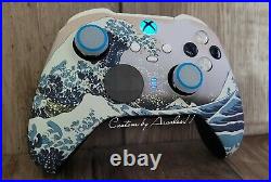 XBOX Elite Series 2 WIRELESS CONTROLLER CUSTOM WATER WAVE MATE BLUES LED