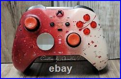 XBOX Elite Series2 CONTROLLER CUSTOM OMBRE & SPLATTER W RED SCUF T RED LED