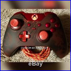 XBOX ONE ELITE WIRELESS CONTROLLER CUSTOM GEARS OF WAR KIT WITH SCUF WithRED LED