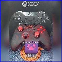 XBOX ONE ELITE WIRELESS CONTROLLER CUSTOM GEARS OF WAR With RED SCUF RED LED