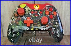 XBOX ONE ELITE WIRELESS CONTROLLER CUSTOM SCARE PARTY WithRED SCUF ORANGE LED
