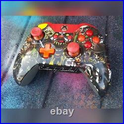 XBOX ONE ELITE WIRELESS CONTROLLER CUSTOM SCARE PARTY WithRED SCUF ORANGE LED