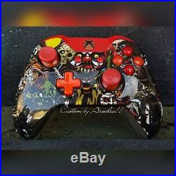 XBOX ONE ELITE WIRELESS CONTROLLER CUSTOM SCARE PARTY WithRED SCUF WithORANGE LED