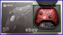 Xbox Elite Series 2 Custom Clear Red Wireless Controller Model1797 (Like New)
