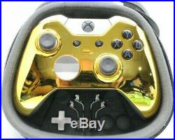 Xbox One Elite 7 Watts Rapid Fire Mod Controller withChrome Gold Face Plate