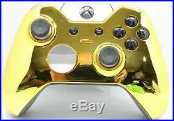 Xbox One Elite 7 Watts Rapid Fire Mod Controller withChrome Gold Face Plate