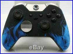 Xbox One Elite 7 Watts Rapid Fire Mod Controller withSoft Touch Blue Flame Face