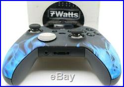 Xbox One Elite 7 Watts Rapid Fire Mod Controller withSoft Touch Blue Flame Face