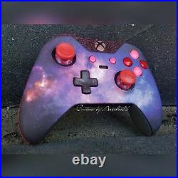 Xbox One Elite Wireless Controller Custom Galaxy Red Scuf Ice Pink/pur Led