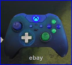 Xbox One Elite Wireless Controller Custom Ombre Green & Blue Wnavy Blu Led