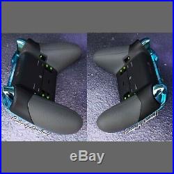 Xbox One Elite Wireless Controller Custom Ombre Splatter Blue & Green Blue/led