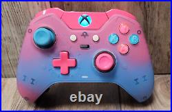 Xbox One Elite Wireless Controller Custom Ombre & Splatter Pink/blue Blue Led