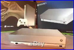 Xbox One X Platinum Taco Bell Limited Edition Package Elite Controller White