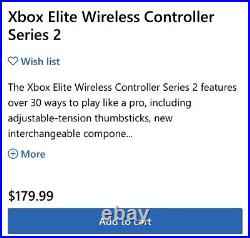 Xbox One/x/s Elite Series 2 Wireless Black Controller (new)